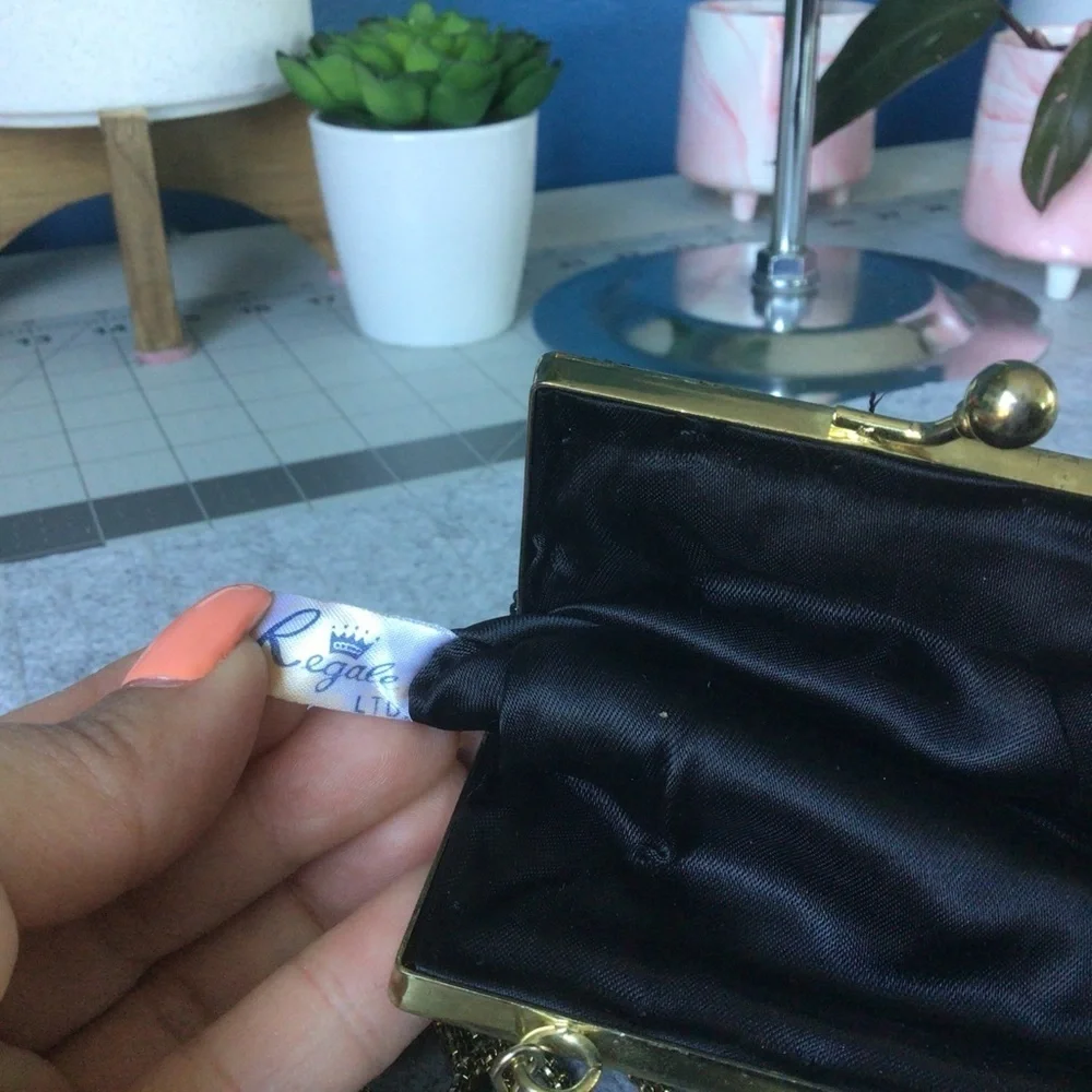 Elegant Black Beaded Women's Bag